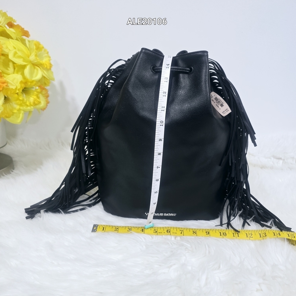 Victoria's Secret Black Fringe Backpack New. - Picture 4 of 12